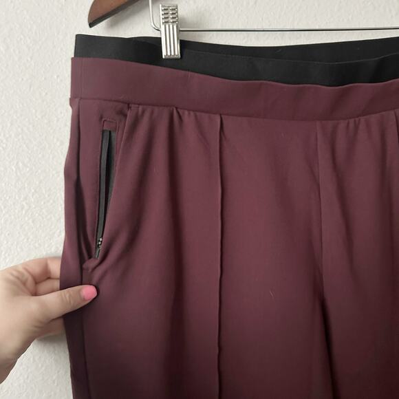 Athleta Venice Pintuck Pull On Pants Antique Burgundy Women’s Size XL - Picture 5 of 13